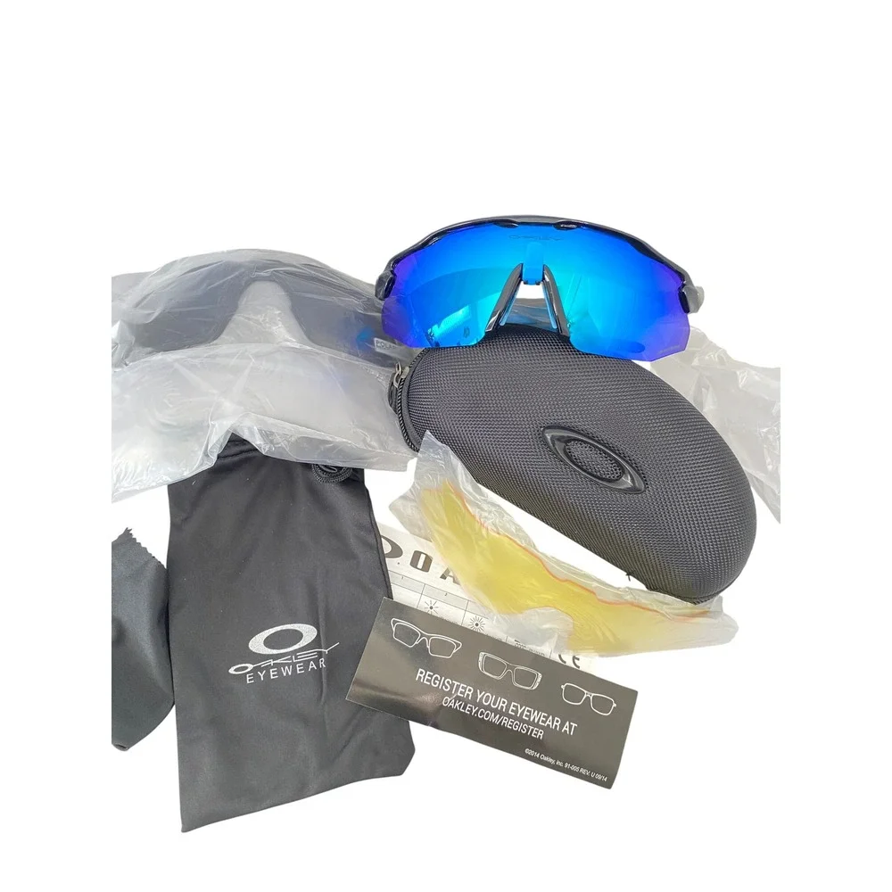 Oakley Radar EV Path Sunglasses Mens OS Blue Black New Prizm Polarized Bundle